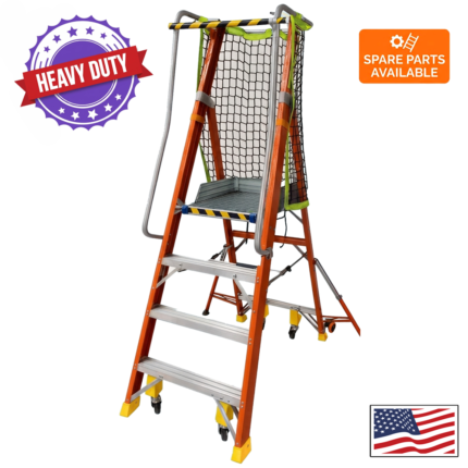 fiberglass platform ladder with casters