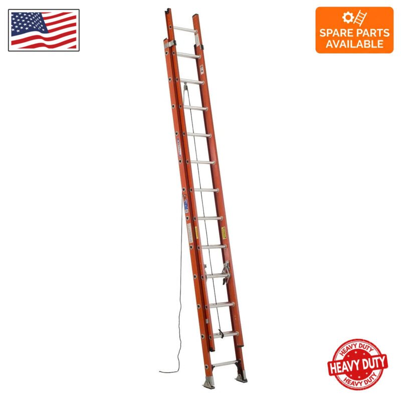 24ft type ia fiberglass d rung extension ladder d6224 2