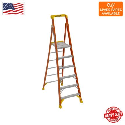 12ft reach height fiberglass podium ladder 6ft type ia pd6206