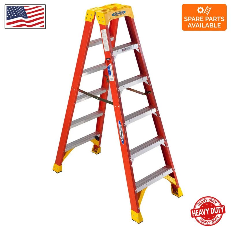 6ft type ia fiberglass twin ladder t6206