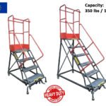 gi industrial steel rolling ladder