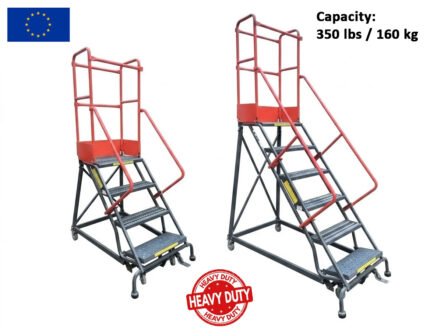 gi industrial steel rolling ladder