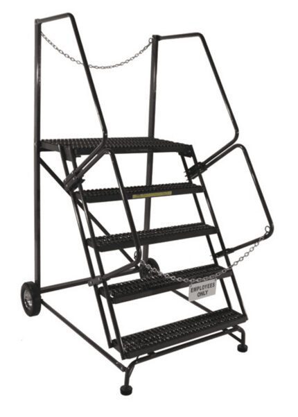 truck/dock access ladder, 50° incline, 5 step, 32 in wide base, 21 in deep top step