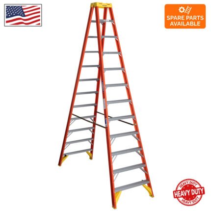12ft type ia fiberglass twin ladder t6212