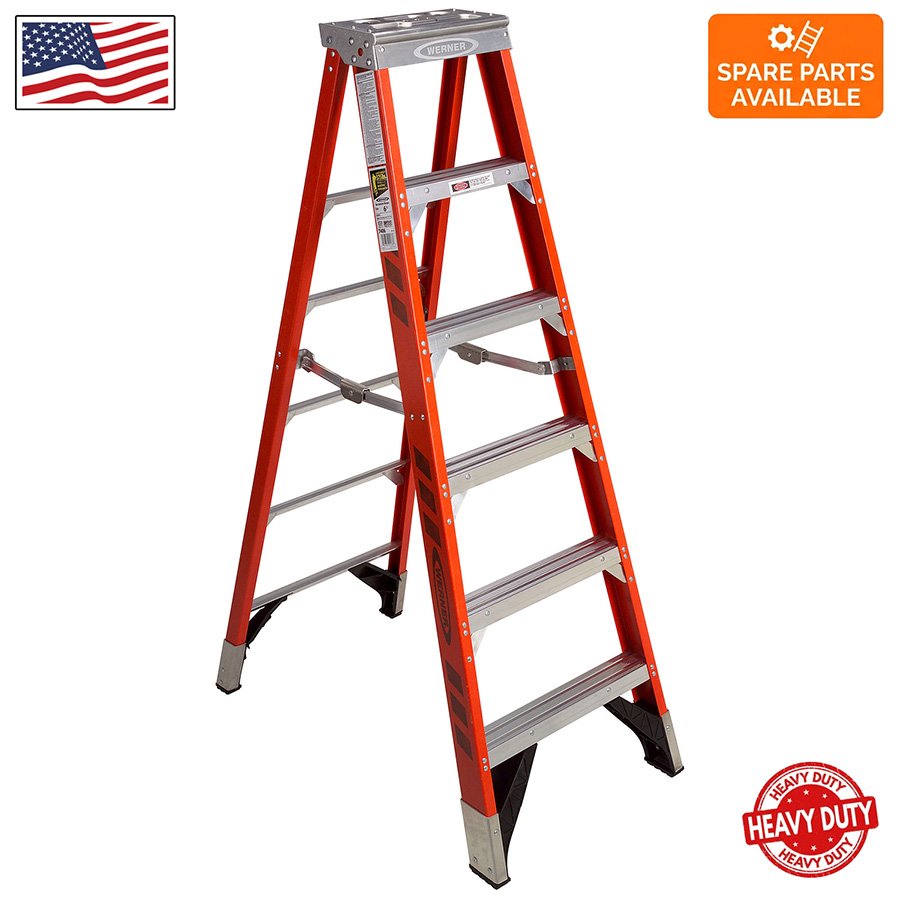 6ft type iaa fiberglass step ladder 7406 6ft type iaa fiberglass step ladder 7406