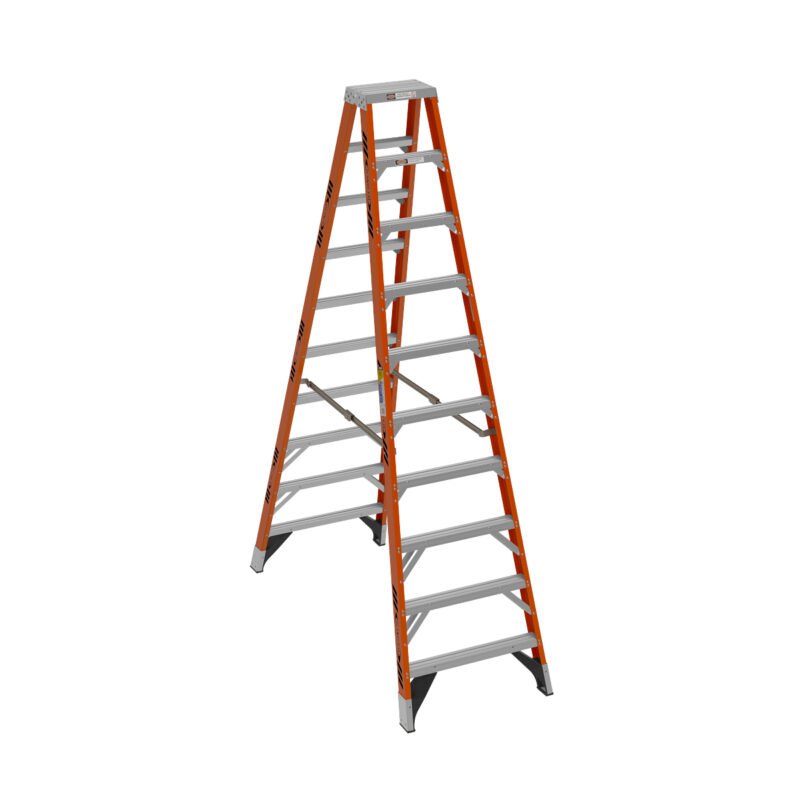 10ft type iaa fiberglass twin ladder t7410