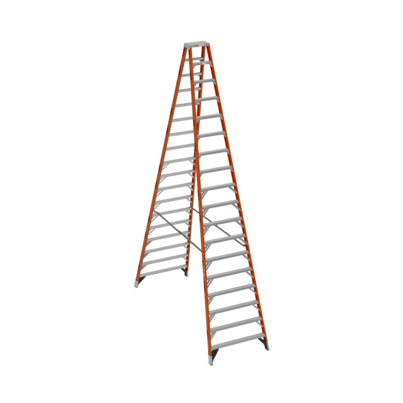 18ft type ia fiberglass twin ladder t7418