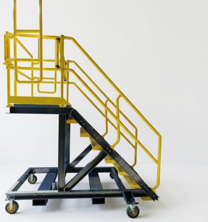 industrial aluminium anti slip mesh ladders access platform